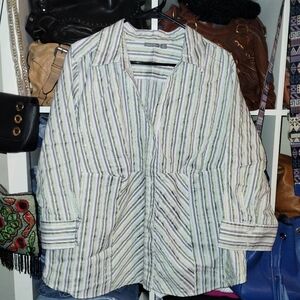 Apt.9 Woman Striped Button-Up Shirt 2X